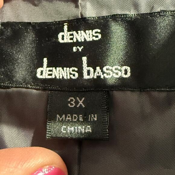 Dennis Basso gray embossed faux leather zip front moto jacket - women's 3X - Picture 7 of 10